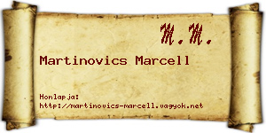 Martinovics Marcell névjegykártya